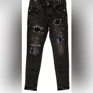 PURPLE BRAND JEANS-Black Wash Size 32